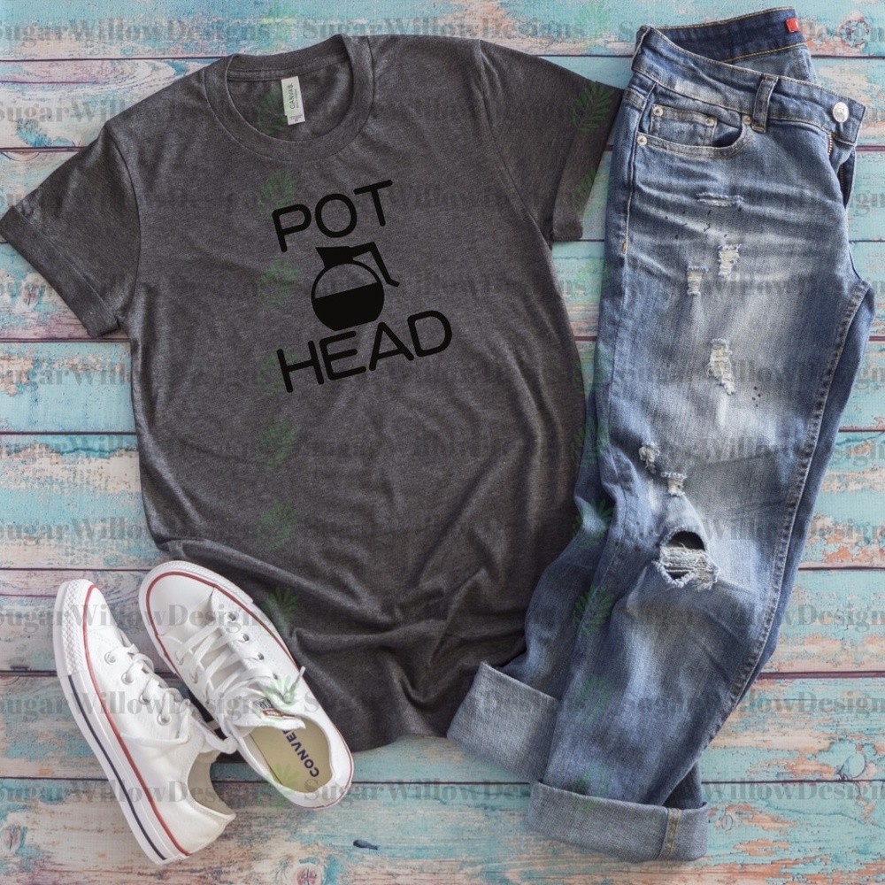 Custom Made Pot Head - Coffee Graphic Tee - NWT